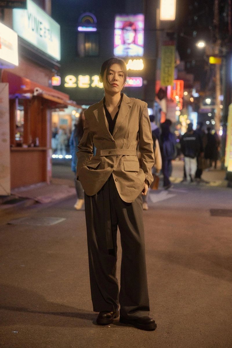 DISTROYED BELT BLAZER