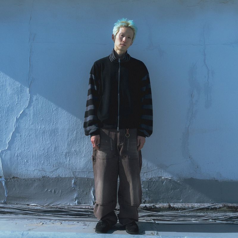 Double knee denim work pants / Brown