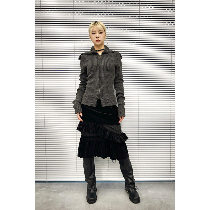 FRILL MIDI SKIRT