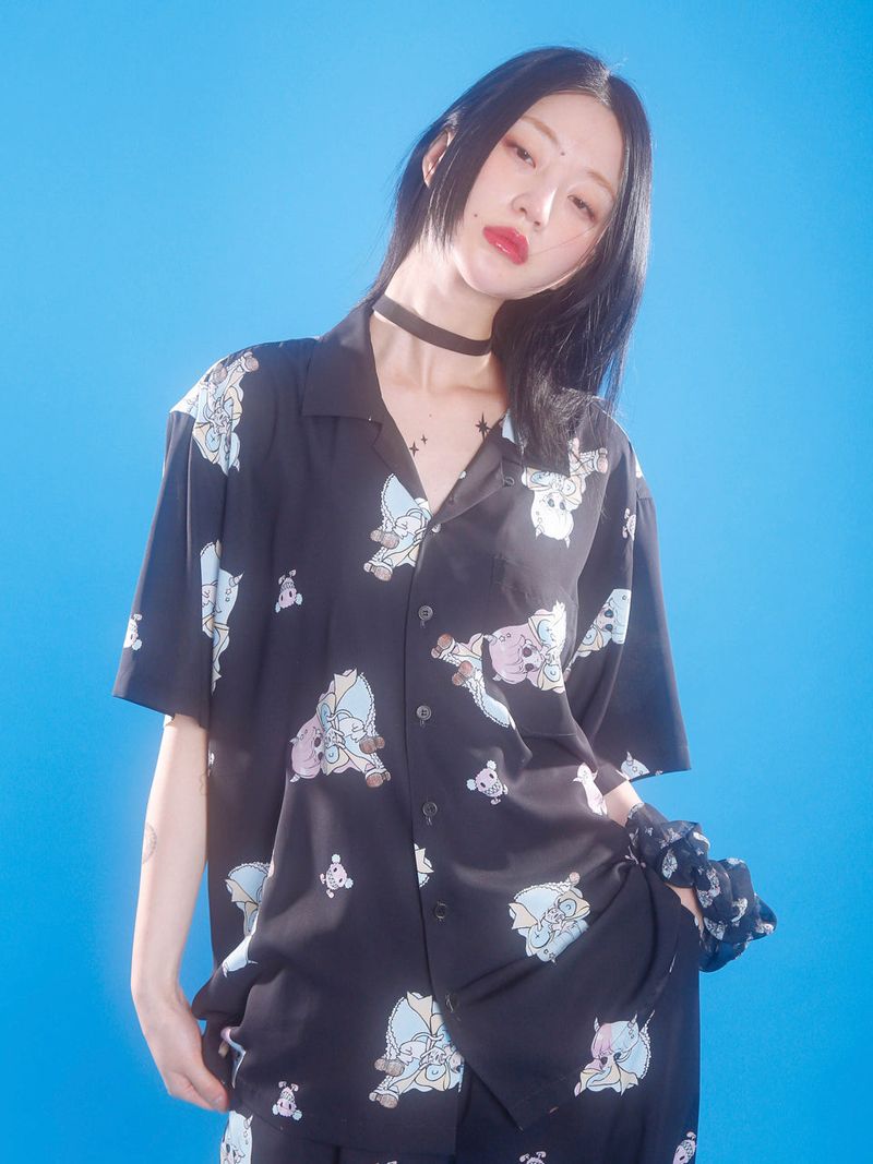 CLUT STUDIO（クラットスタジオ）の「0 7 coke devil hawaiian shirt - BLACK（Tops）」