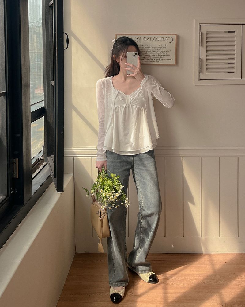 Hiren Burton See-Through Cardigan