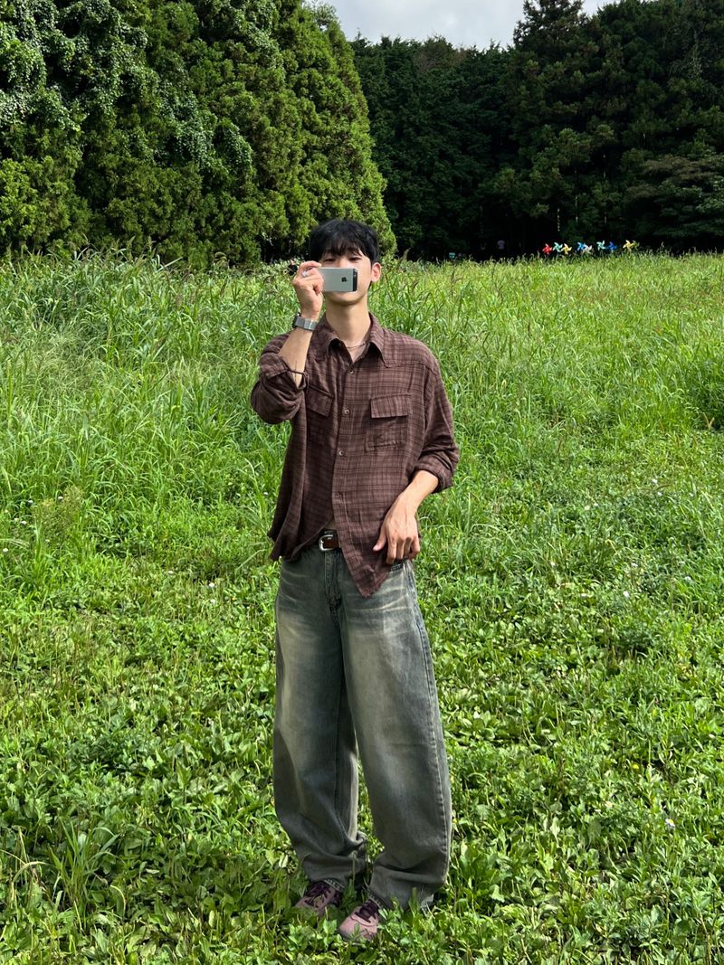 ESOO(イス)の「Ravi Raw-Edge Check Shirt (4 Colors)(Tops)」