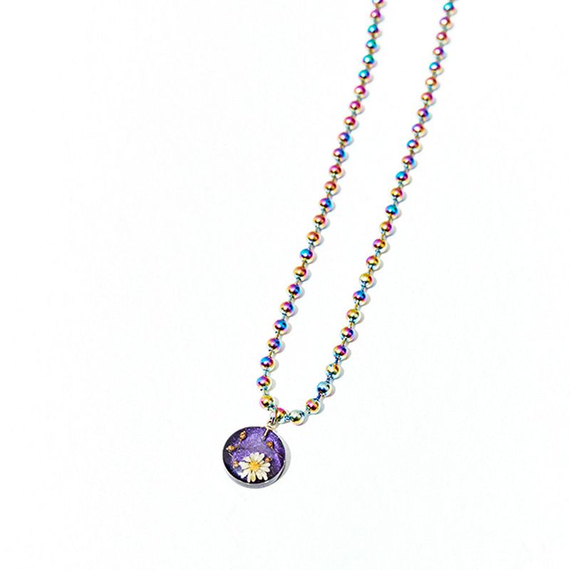 [NIROSERENDIPITY] ACRYLiC DAiSY NECKLACE