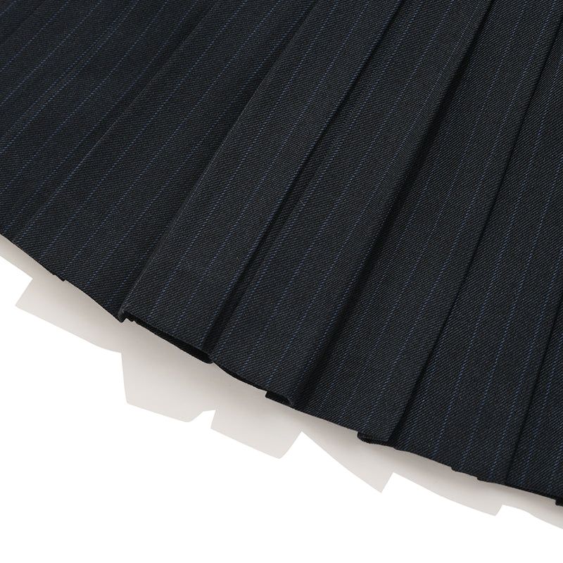 CHERRY PLEATS MINI SKIRT[NAVY]