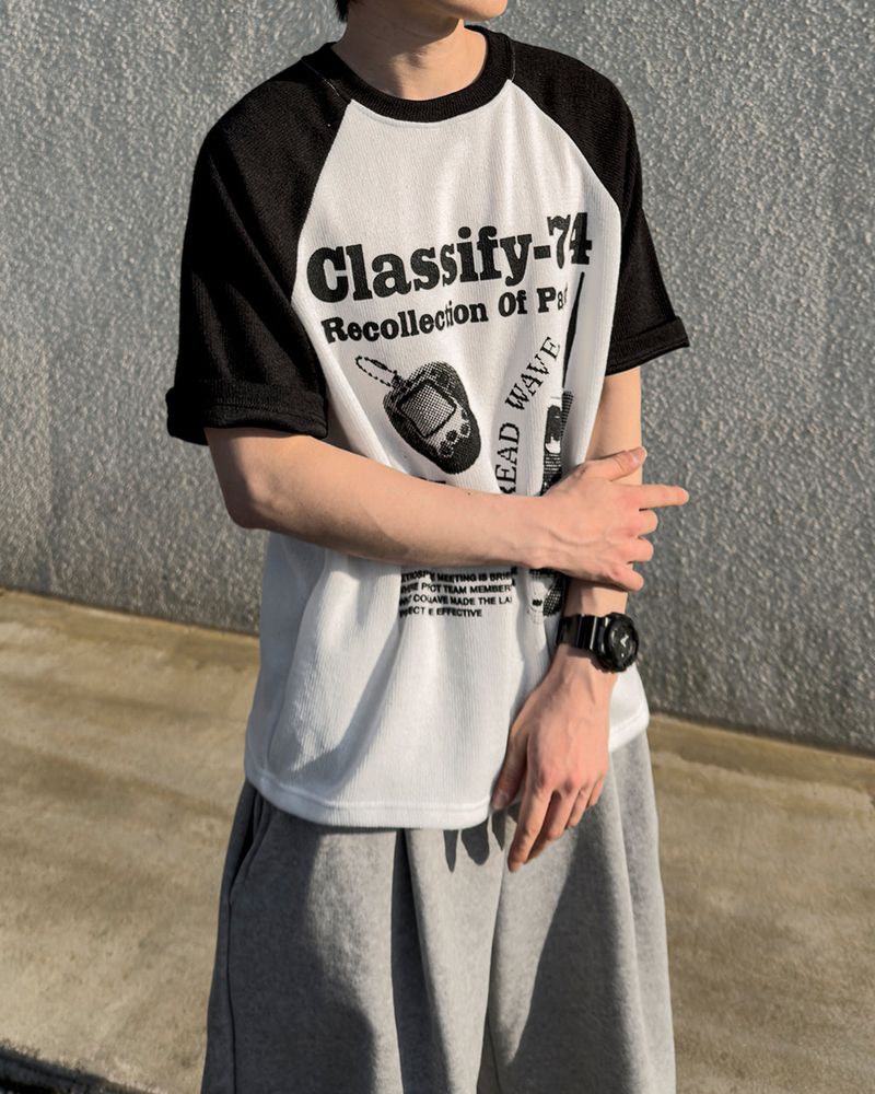 Ragiv Graphic Raglan Knit Short Sleeve
