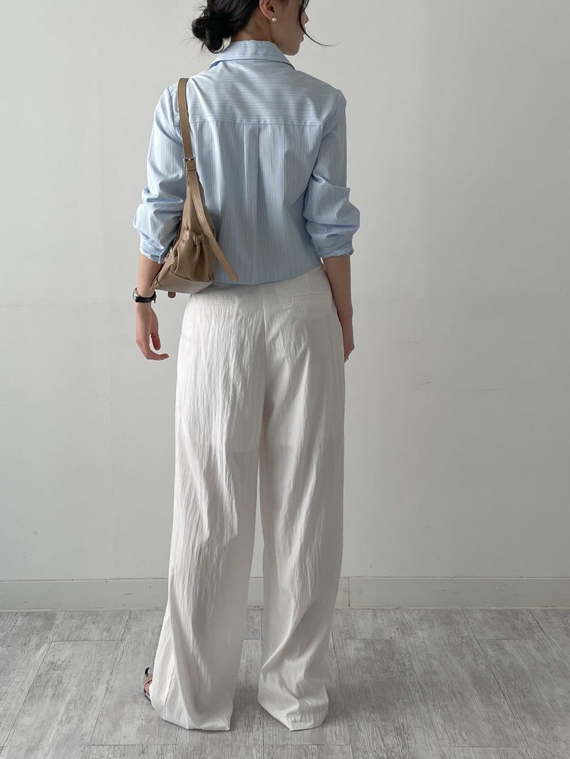 Yvon Nylon Strap Wide Slacks