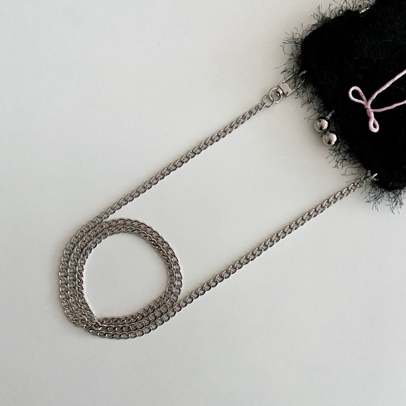 [MADE] Étang Ribbon Fluffy Bag | Black