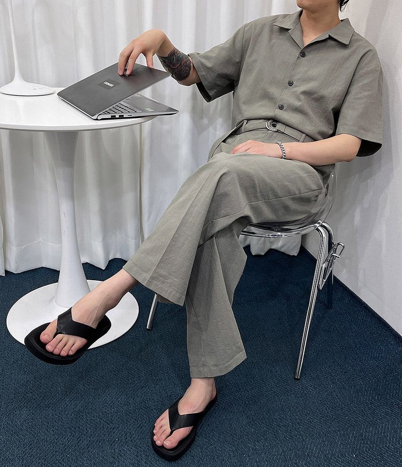 RO linen wide jumpsuit (3 colors)