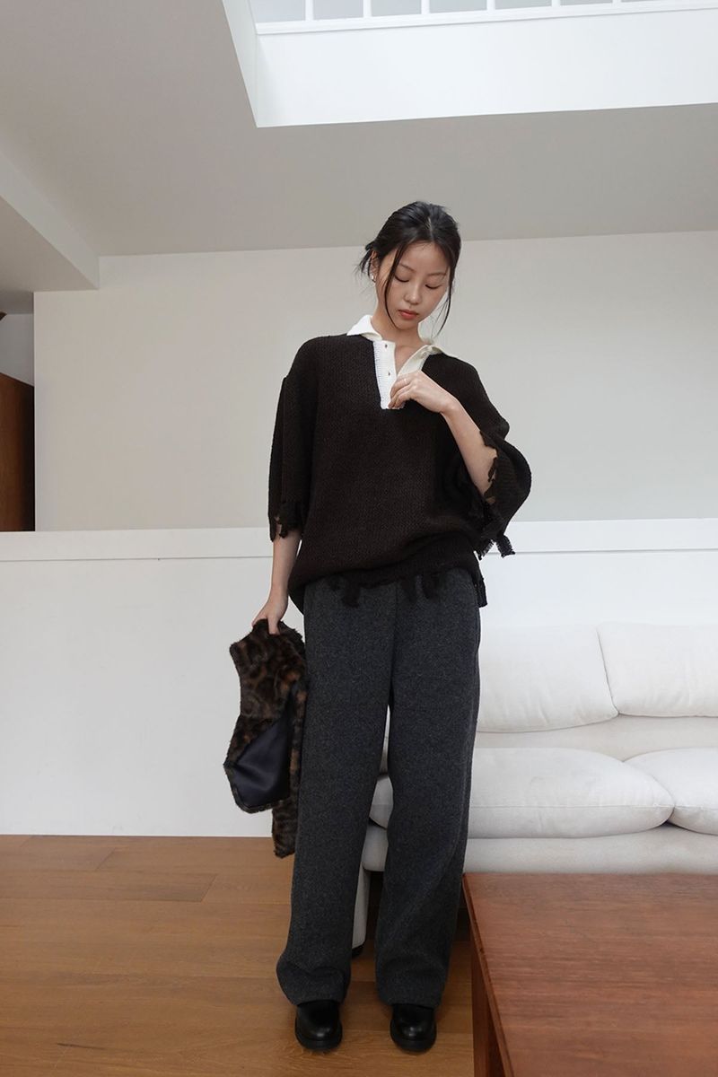 m.o.k（モク）の「stone wool banding pants（Pants）」