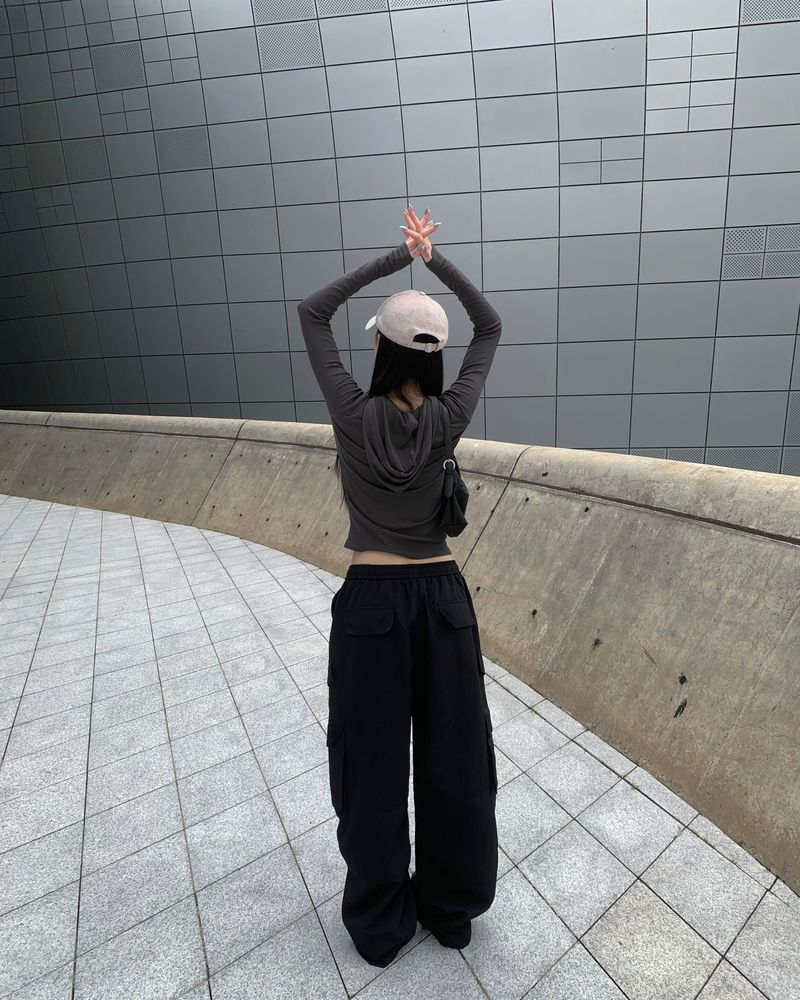 Nylon parachute pants