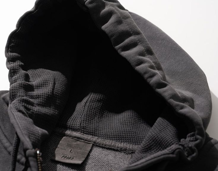 26SS★ Pigment Waffle Lining Hood Zip-Up