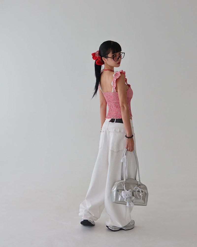 Coloring Gobang Checkered Lace Tripe Shushu Scrunch