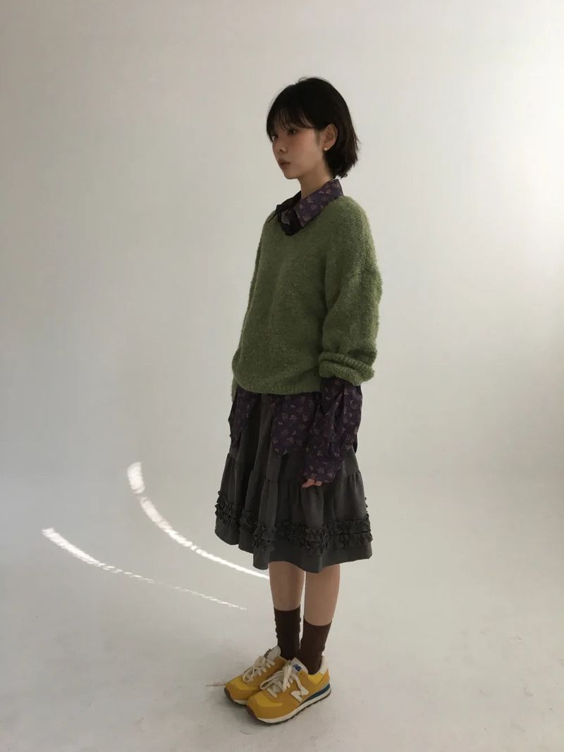 Bonbon Boucle V-neck Knit (5color)