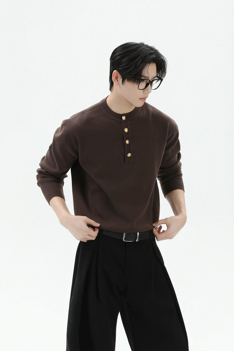 TURNTIDE（ ターンタイド）の「Henley Wool Knit Sweater（Tops）」