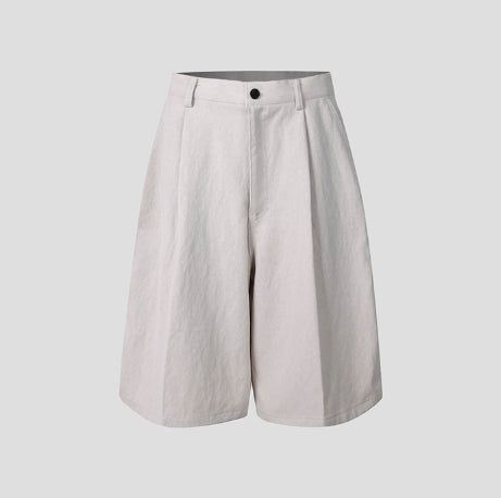 Duns One-Pleat Wide Bermuda Pants