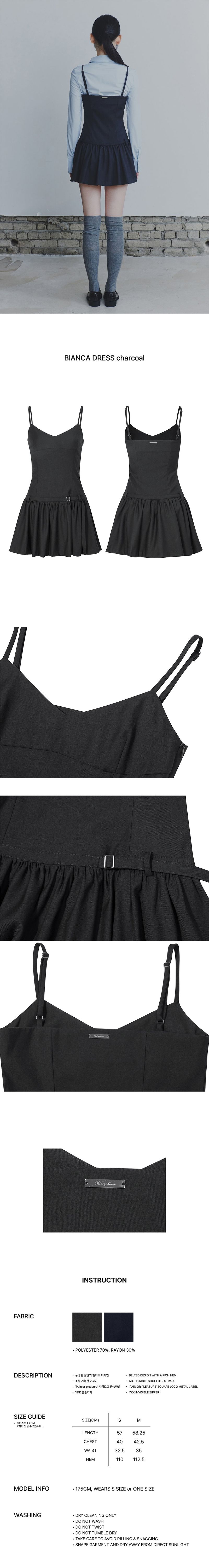 BIANCA DRESS charcoal