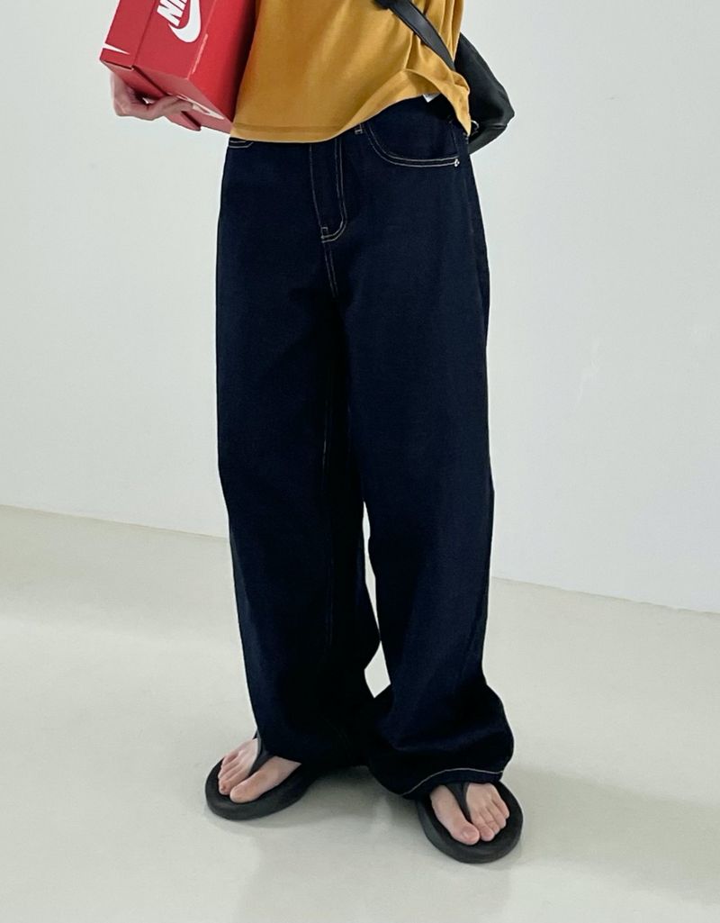 Arco iris（アルコイリス）の「Yellow stitch blue denim（Pants）」