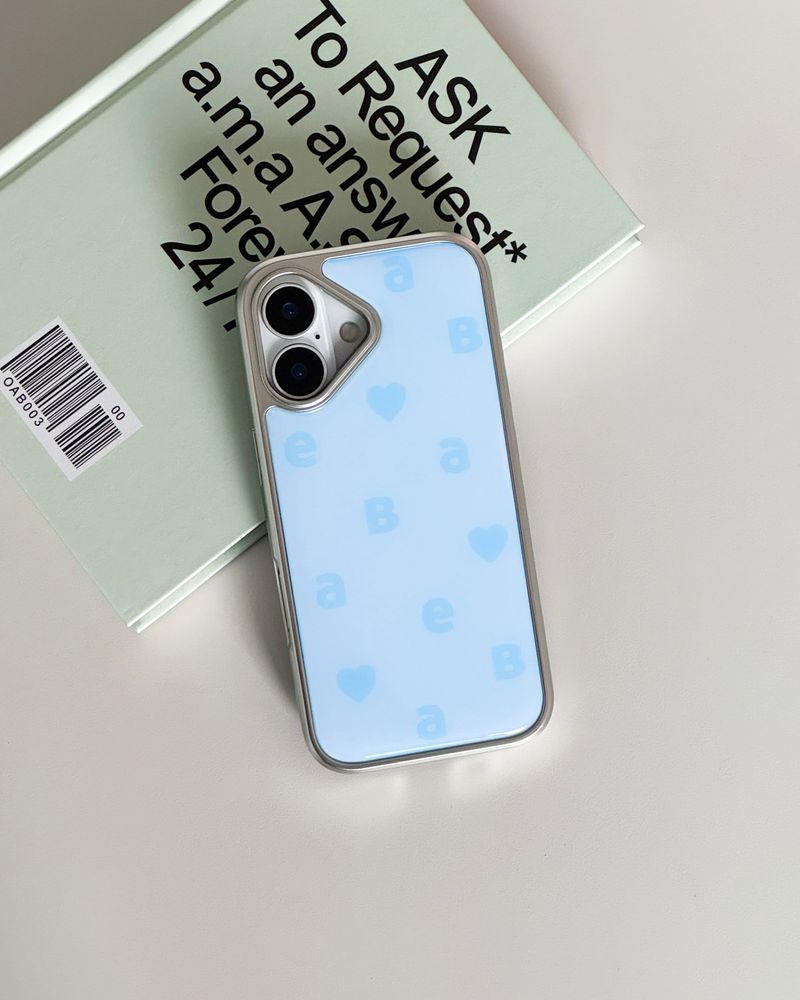 NEW LOGO Twin Blue Silver Epoxy Case