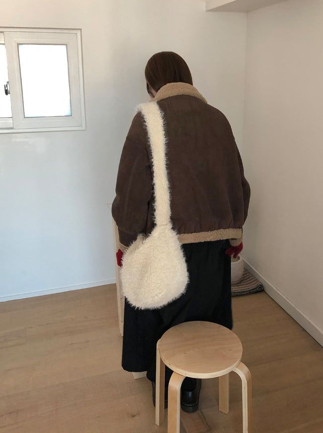 Kpanne Hairy Knit Shoulder Bag