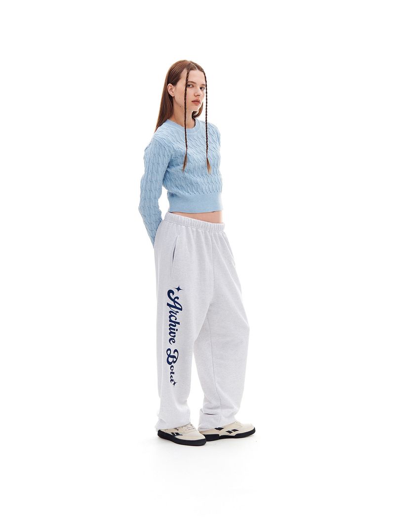 AB GLITCH SWEAT PANTS (LIGHT GRAY)