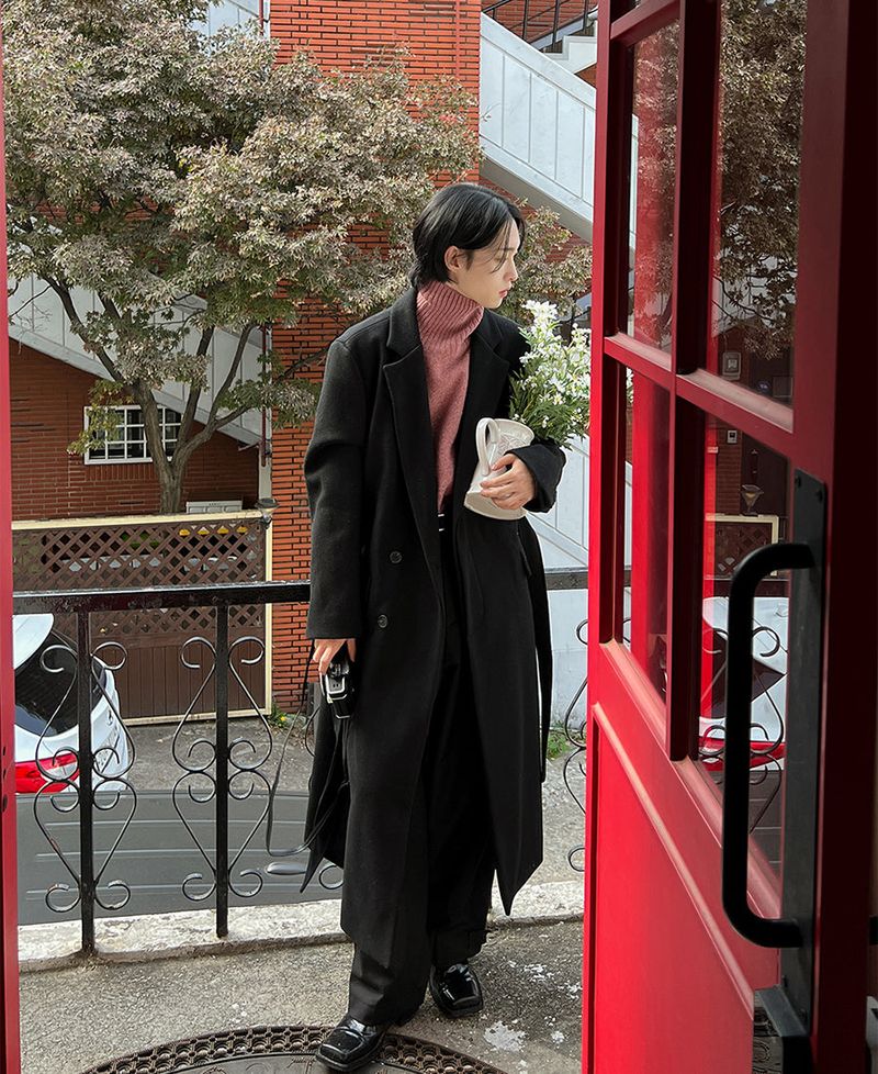 Wool robe hidden coat (2 color)