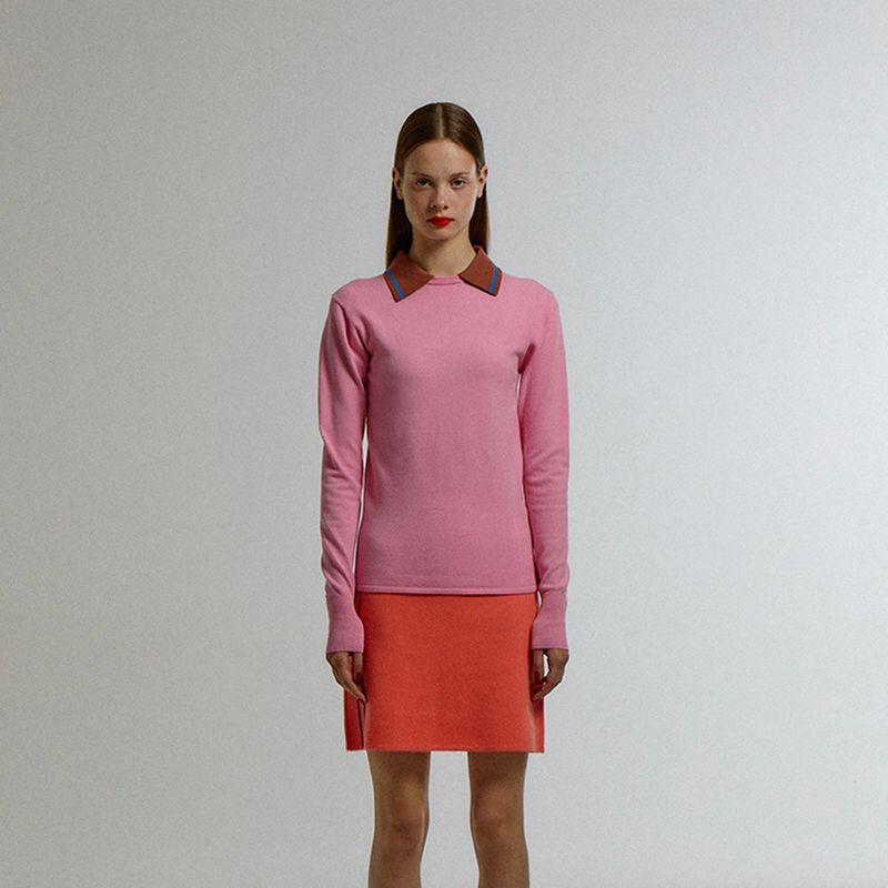 JE NE SAIS QUOI ENSEMBLE(ジュヌセクワアンサンブル)の「ADDONS PULLOVER_PINK(Tops)」