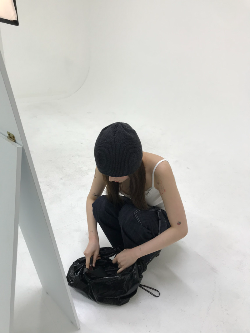 timelineseoul（タイムラインソウル）の「リブニットビーニー（帽子）」