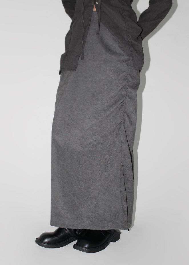 AAKE(アケ)の「SHIRRING LONG SKIRT(Skirts)」