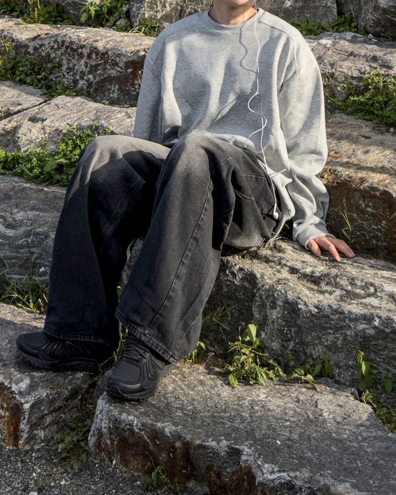 Bael plain cut overfit sweatshirt