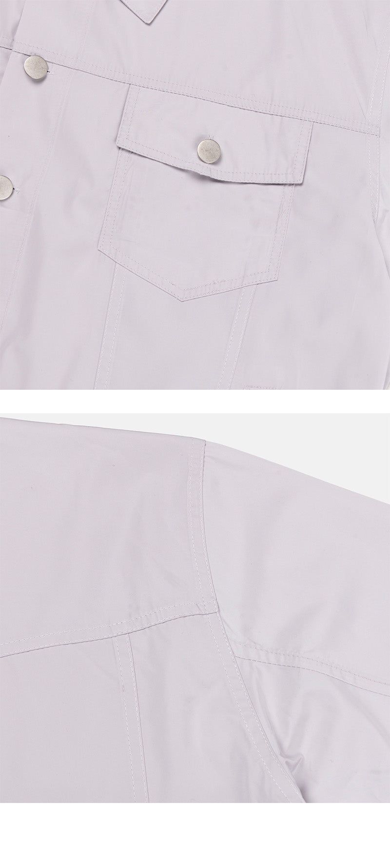 [Unisex] Satin trucker shirts jacket(2color)