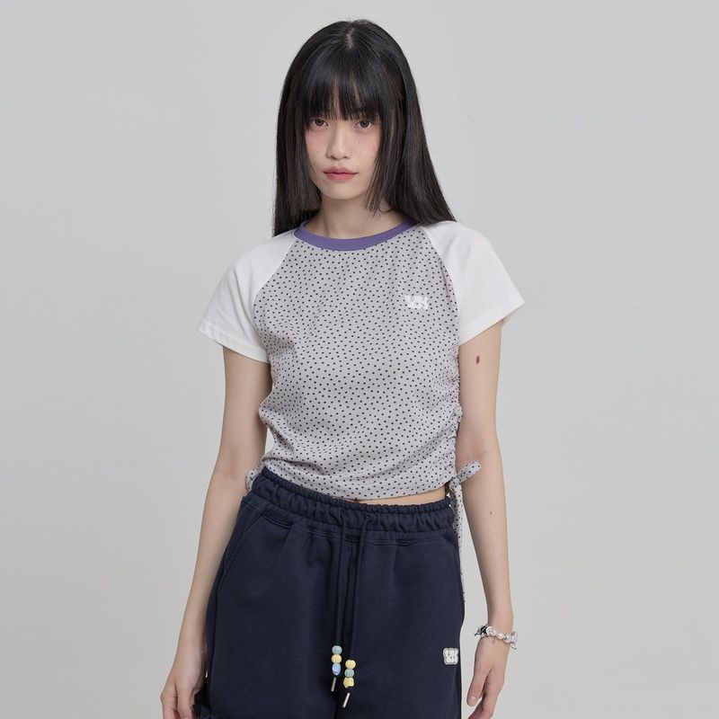 WaiKei(ワイケイ)の「Star Dot Shirring Half Sleeve T-shirt(Tops)」