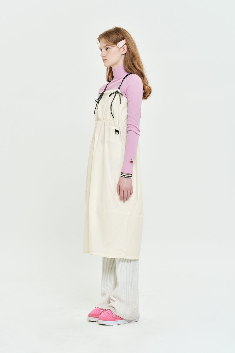 CHERRY BASIC HALF NECK T-SHIRT [PINK]
