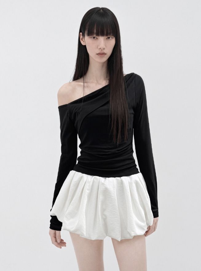 26FW★ [mnem]ティルト ワンショルダー ティー