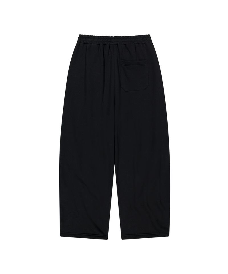TWO-TUCK WIDE SWEAT PANTS_BLACK