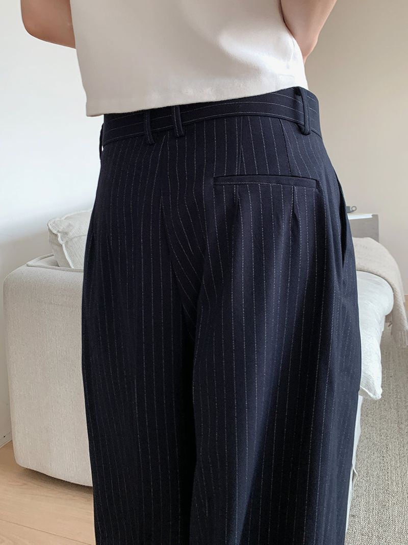 PAPERMOON PIN STRIPE PLEATE TROUSER