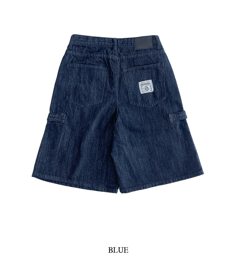non-fade bermuda snap denim pants