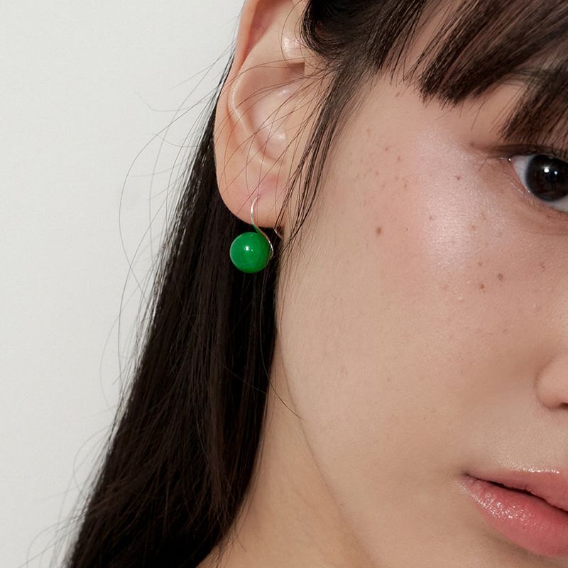 geegee（ジジ）の「[silver925] jade ball hook earring（Accessories）」