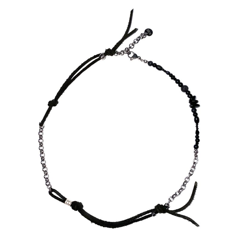 360 karen silver black mix necklace 