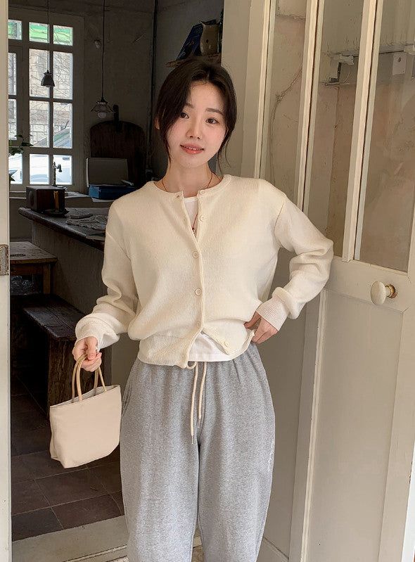 PN Basic Round Knit Cardigan (10color)