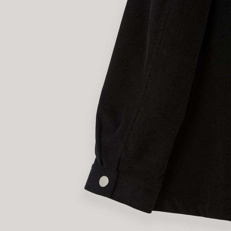 Black Corduroy Double Button Jacket