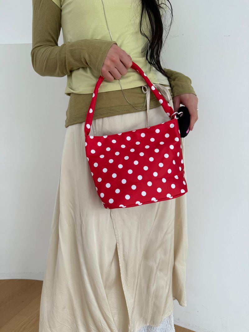 Square dot bag (red)