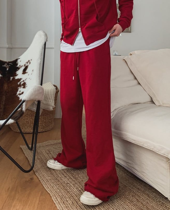 Ruby Damaged Sweat Hood Zip-Up Pants Set