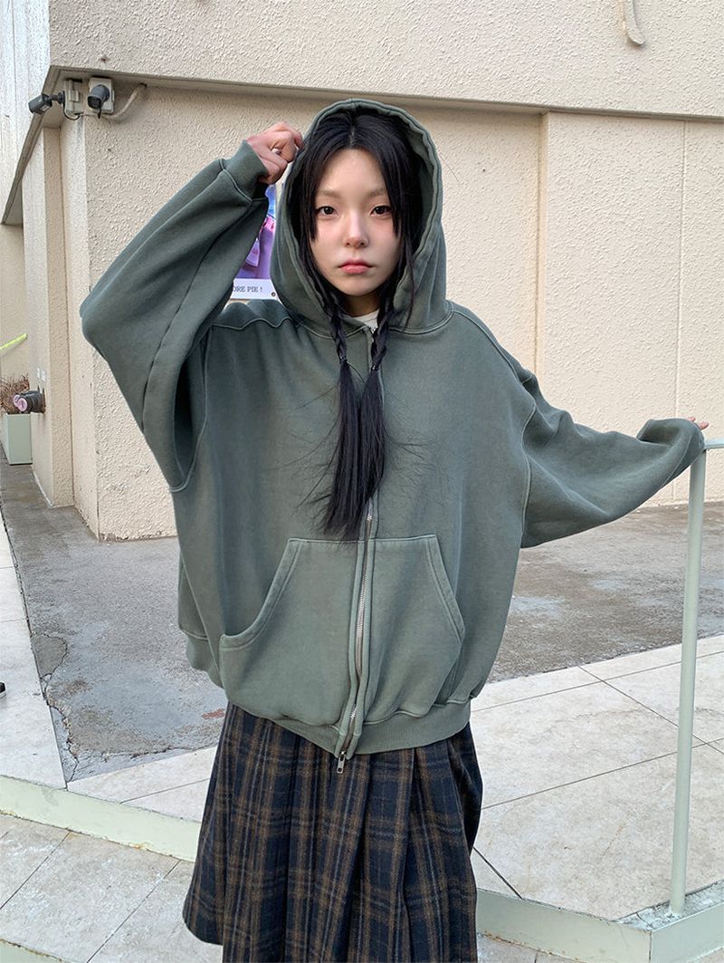 PIGMENT HOOD ZIP-UP (3C)