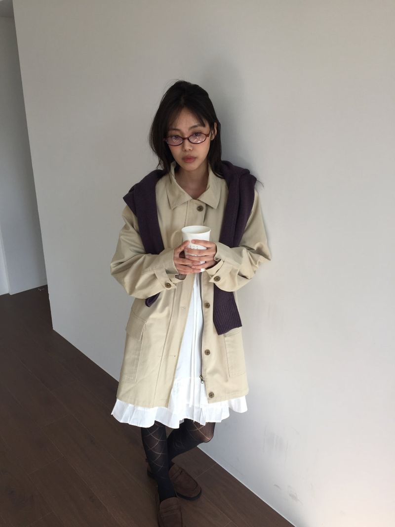 Liam Solid Half Coat (3color)