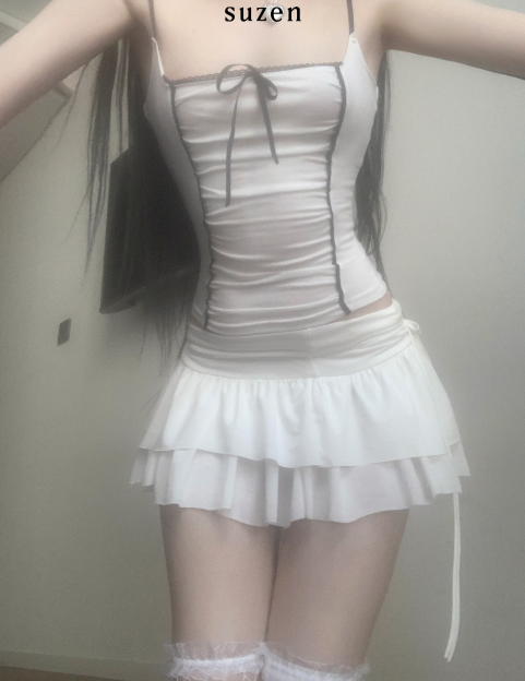 Verena Ribbon Lace Top (white)