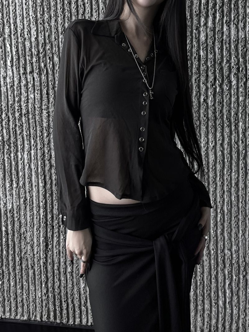 tint see-through layered shirt (2color)