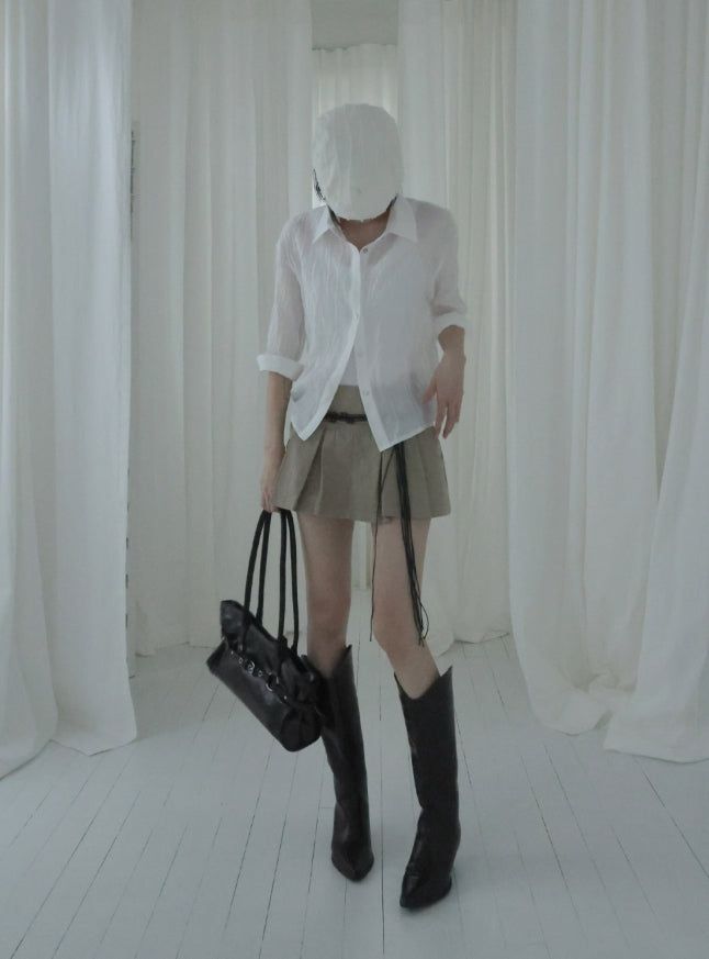 Ser Wrinkle Three Quarter Shirt