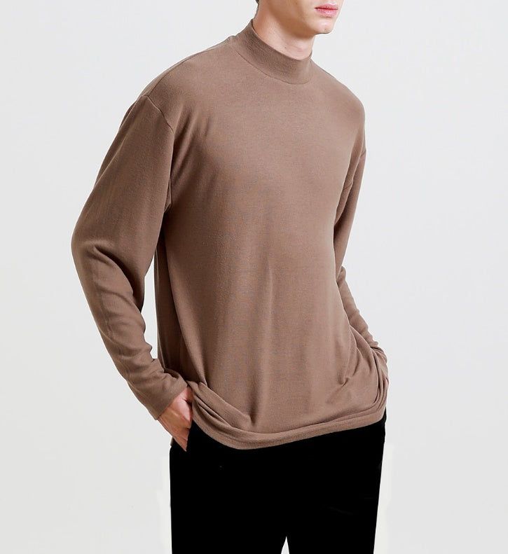 Basic Hlaf Tutleneck knit t-shirt_11color