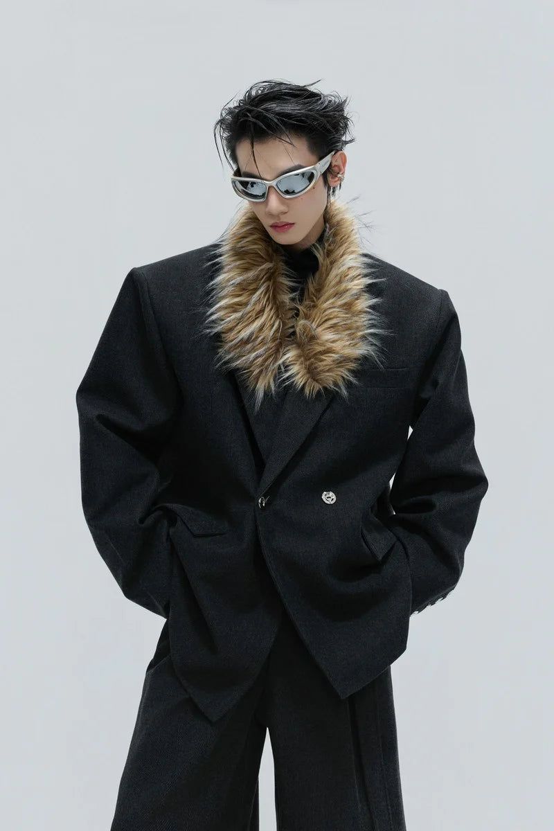 Argue Cultureの「Fur Collar Wool Blazer Jacket（Jackets/Outerwear）」