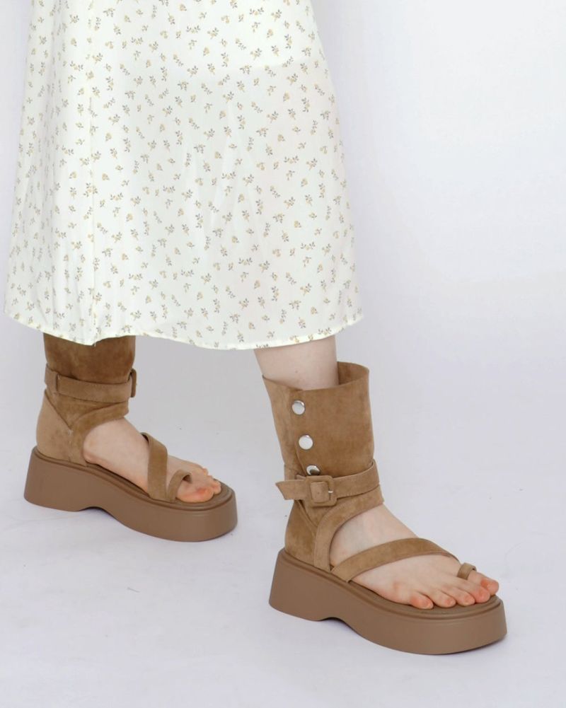 Bens Platform Suede Flip-flop Warmer Boots